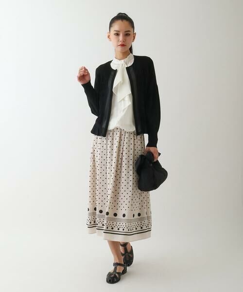 Maison de CINQ / メゾン ドゥ サンク カーディガン・ボレロ | 【小さいサイズ】シャーリングニットジップカーディガン | 詳細13