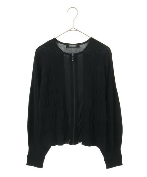 Maison de CINQ / メゾン ドゥ サンク カーディガン・ボレロ | 【小さいサイズ】シャーリングニットジップカーディガン | 詳細17