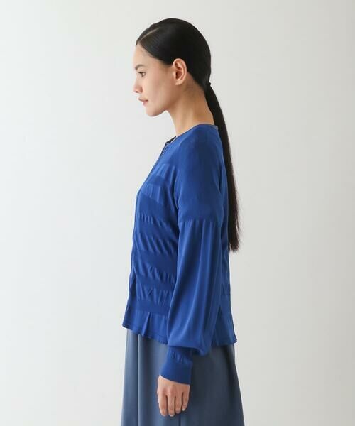 Maison de CINQ / メゾン ドゥ サンク カーディガン・ボレロ | 【小さいサイズ】シャーリングニットジップカーディガン | 詳細4