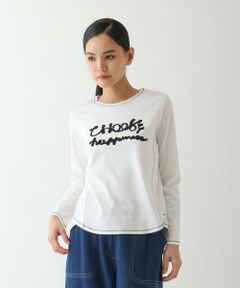 Maison de CINQ / メゾン ドゥ サンク カットソー | 【小さいサイズ】テープロゴコットンカットソー