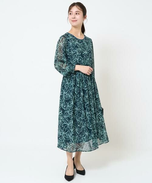 Maison de CINQ / メゾン ドゥ サンク シャツ・ブラウス | 【小さいサイズ】ラインフラワーシフォンブラウス/洗える | 詳細19