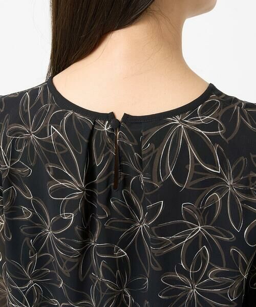Maison de CINQ / メゾン ドゥ サンク シャツ・ブラウス | 【小さいサイズ】ラインフラワーシフォンブラウス/洗える | 詳細7