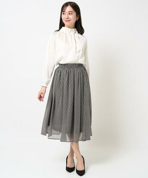 Maison de CINQ / メゾン ドゥ サンク シャツ・ブラウス | 【小さいサイズ】スタンドネックデザインサテンブラウス/洗える | 詳細13