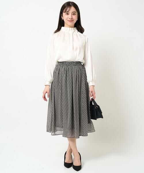 Maison de CINQ / メゾン ドゥ サンク シャツ・ブラウス | 【小さいサイズ】スタンドネックデザインサテンブラウス/洗える | 詳細14