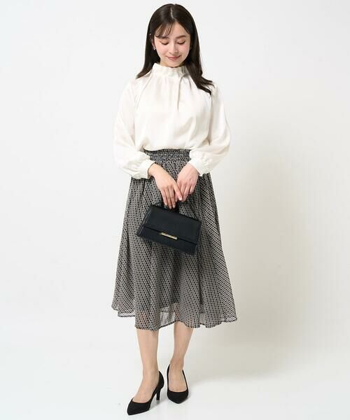 Maison de CINQ / メゾン ドゥ サンク シャツ・ブラウス | 【小さいサイズ】スタンドネックデザインサテンブラウス/洗える | 詳細15