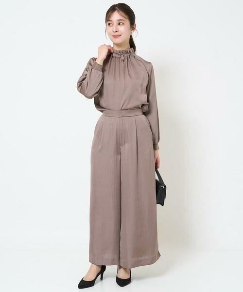 Maison de CINQ / メゾン ドゥ サンク シャツ・ブラウス | 【小さいサイズ】スタンドネックデザインサテンブラウス/洗える | 詳細16