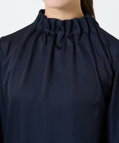 Maison de CINQ / メゾン ドゥ サンク シャツ・ブラウス | 【小さいサイズ】スタンドネックデザインサテンブラウス/洗える | 詳細7