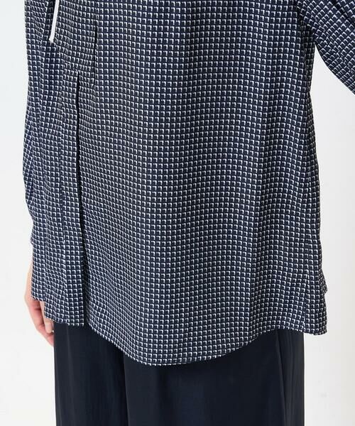 Maison de CINQ / メゾン ドゥ サンク シャツ・ブラウス | 【小さいサイズ】ドット幾何柄ボウタイ付きブラウス/洗える | 詳細10