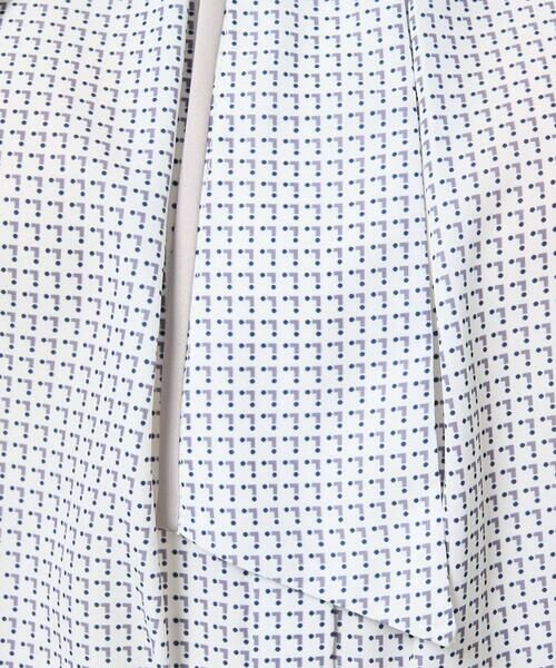Maison de CINQ / メゾン ドゥ サンク シャツ・ブラウス | 【小さいサイズ】ドット幾何柄ボウタイ付きブラウス/洗える | 詳細13