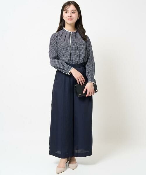 Maison de CINQ / メゾン ドゥ サンク シャツ・ブラウス | 【小さいサイズ】ドット幾何柄ボウタイ付きブラウス/洗える | 詳細19