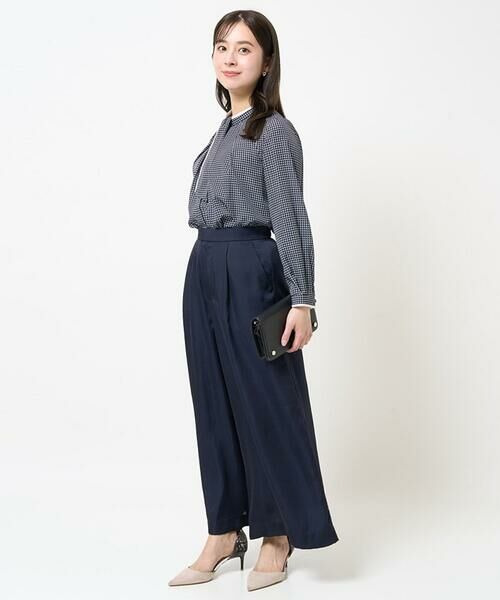 Maison de CINQ / メゾン ドゥ サンク シャツ・ブラウス | 【小さいサイズ】ドット幾何柄ボウタイ付きブラウス/洗える | 詳細21