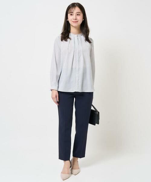 Maison de CINQ / メゾン ドゥ サンク シャツ・ブラウス | 【小さいサイズ】ドット幾何柄ボウタイ付きブラウス/洗える | 詳細24