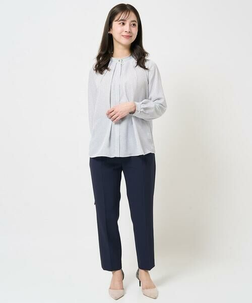 Maison de CINQ / メゾン ドゥ サンク シャツ・ブラウス | 【小さいサイズ】ドット幾何柄ボウタイ付きブラウス/洗える | 詳細25