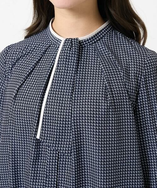 Maison de CINQ / メゾン ドゥ サンク シャツ・ブラウス | 【小さいサイズ】ドット幾何柄ボウタイ付きブラウス/洗える | 詳細8