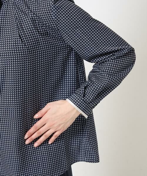 Maison de CINQ / メゾン ドゥ サンク シャツ・ブラウス | 【小さいサイズ】ドット幾何柄ボウタイ付きブラウス/洗える | 詳細9