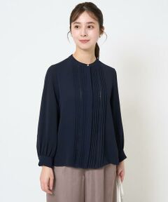 Maison de CINQ / メゾン ドゥ サンク シャツ・ブラウス | 【小さいサイズ】ピンタックデザインジョーゼットブラウス/洗える