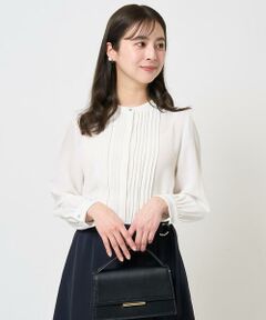 Maison de CINQ / メゾン ドゥ サンク シャツ・ブラウス | 【小さいサイズ】ピンタックデザインジョーゼットブラウス/洗える