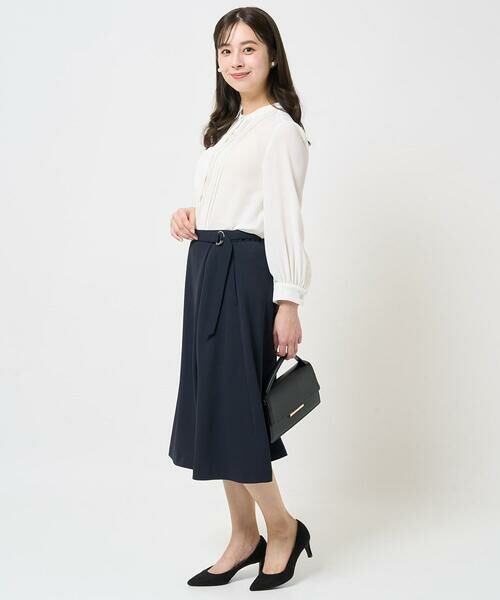 Maison de CINQ / メゾン ドゥ サンク シャツ・ブラウス | 【小さいサイズ】ピンタックデザインジョーゼットブラウス/洗える | 詳細11