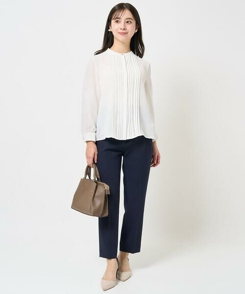 Maison de CINQ / メゾン ドゥ サンク シャツ・ブラウス | 【小さいサイズ】ピンタックデザインジョーゼットブラウス/洗える | 詳細14