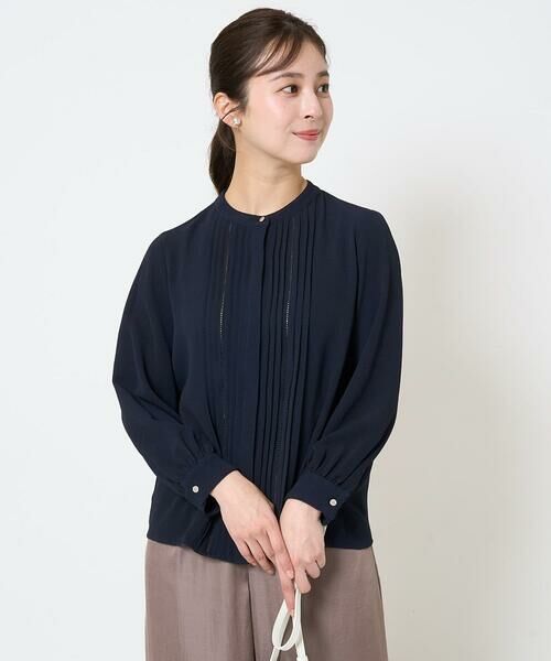 Maison de CINQ / メゾン ドゥ サンク シャツ・ブラウス | 【小さいサイズ】ピンタックデザインジョーゼットブラウス/洗える | 詳細22