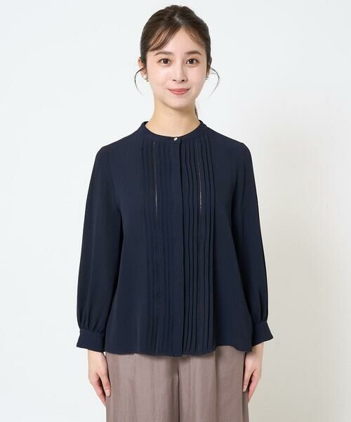 Maison de CINQ / メゾン ドゥ サンク シャツ・ブラウス | 【小さいサイズ】ピンタックデザインジョーゼットブラウス/洗える | 詳細24