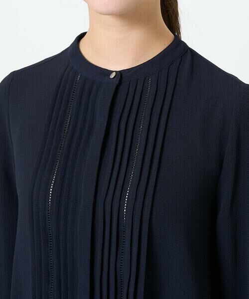 Maison de CINQ / メゾン ドゥ サンク シャツ・ブラウス | 【小さいサイズ】ピンタックデザインジョーゼットブラウス/洗える | 詳細3