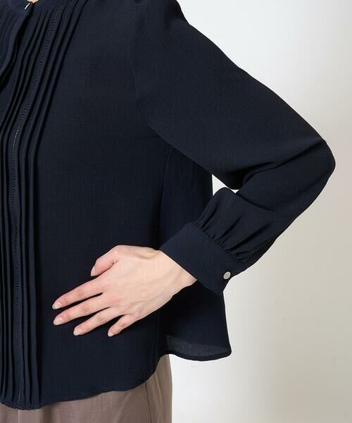 Maison de CINQ / メゾン ドゥ サンク シャツ・ブラウス | 【小さいサイズ】ピンタックデザインジョーゼットブラウス/洗える | 詳細4