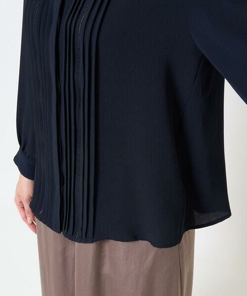 Maison de CINQ / メゾン ドゥ サンク シャツ・ブラウス | 【小さいサイズ】ピンタックデザインジョーゼットブラウス/洗える | 詳細5