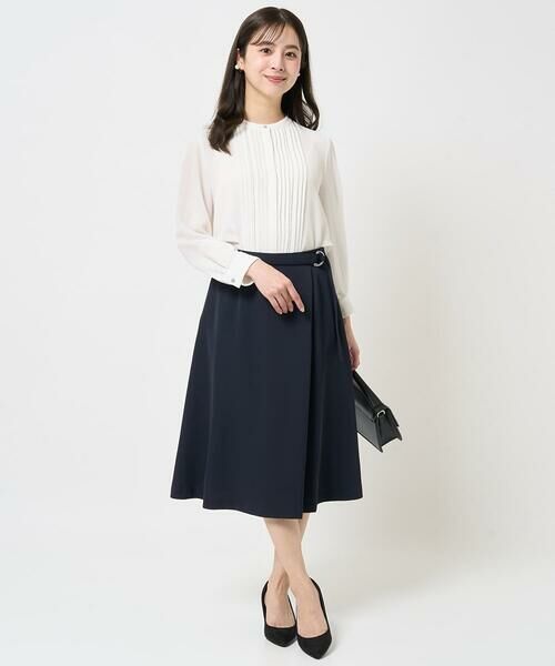 Maison de CINQ / メゾン ドゥ サンク シャツ・ブラウス | 【小さいサイズ】ピンタックデザインジョーゼットブラウス/洗える | 詳細9