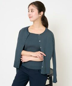 Maison de CINQ / メゾン ドゥ サンク ニット・セーター | 【小さいサイズ】配色ラインカラーニットアンサンブル/洗える