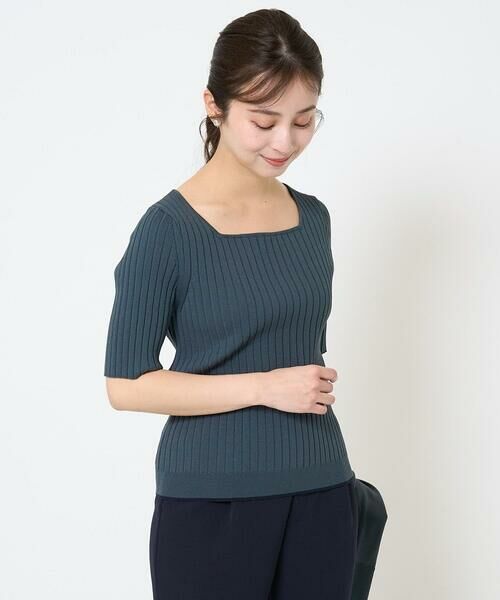 Maison de CINQ / メゾン ドゥ サンク ニット・セーター | 【小さいサイズ】配色ラインカラーニットアンサンブル/洗える | 詳細18