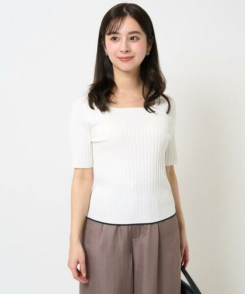 Maison de CINQ / メゾン ドゥ サンク ニット・セーター | 【小さいサイズ】配色ラインカラーニットアンサンブル/洗える | 詳細20