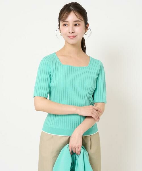 Maison de CINQ / メゾン ドゥ サンク ニット・セーター | 【小さいサイズ】配色ラインカラーニットアンサンブル/洗える | 詳細21