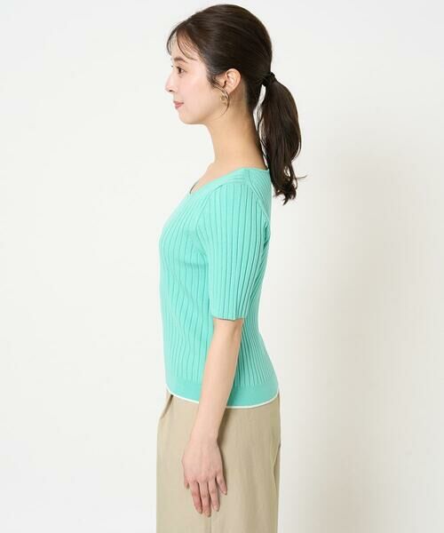 Maison de CINQ / メゾン ドゥ サンク ニット・セーター | 【小さいサイズ】配色ラインカラーニットアンサンブル/洗える | 詳細23