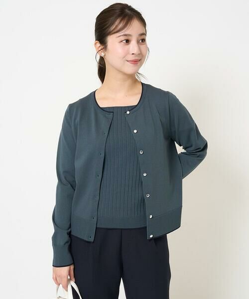 Maison de CINQ / メゾン ドゥ サンク ニット・セーター | 【小さいサイズ】配色ラインカラーニットアンサンブル/洗える | 詳細4