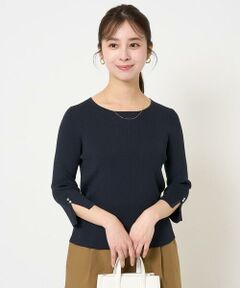 Maison de CINQ / メゾン ドゥ サンク ニット・セーター | 【小さいサイズ】七分袖コンパクトリブニット/洗える