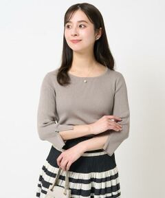 Maison de CINQ / メゾン ドゥ サンク ニット・セーター | 【小さいサイズ】七分袖コンパクトリブニット/洗える