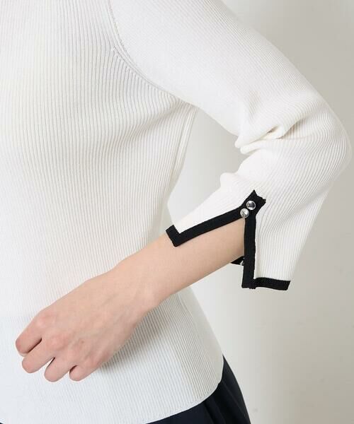 Maison de CINQ / メゾン ドゥ サンク ニット・セーター | 【小さいサイズ】七分袖コンパクトリブニット/洗える | 詳細10