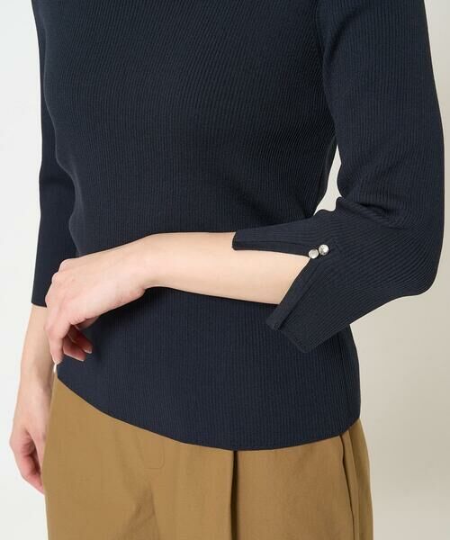 Maison de CINQ / メゾン ドゥ サンク ニット・セーター | 【小さいサイズ】七分袖コンパクトリブニット/洗える | 詳細12