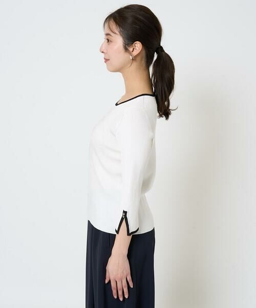 Maison de CINQ / メゾン ドゥ サンク ニット・セーター | 【小さいサイズ】七分袖コンパクトリブニット/洗える | 詳細5