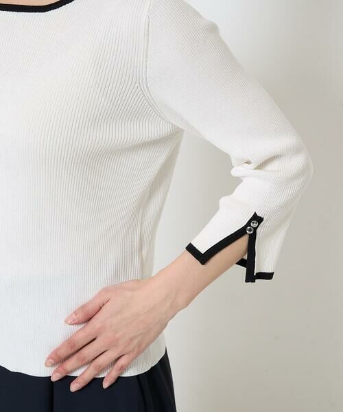 Maison de CINQ / メゾン ドゥ サンク ニット・セーター | 【小さいサイズ】七分袖コンパクトリブニット/洗える | 詳細8
