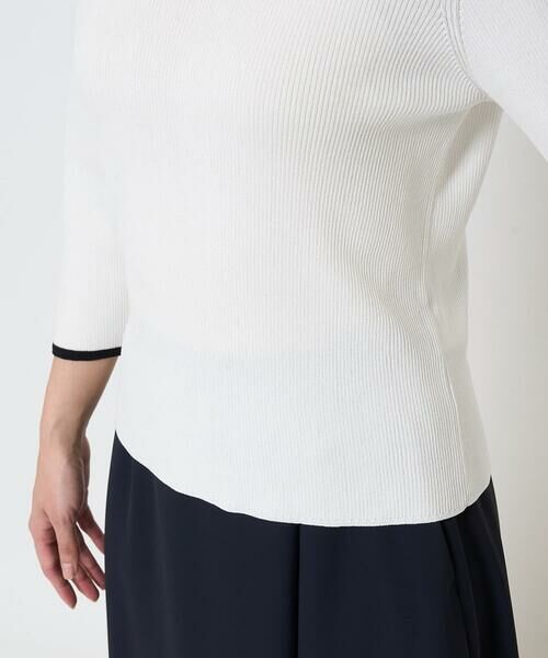 Maison de CINQ / メゾン ドゥ サンク ニット・セーター | 【小さいサイズ】七分袖コンパクトリブニット/洗える | 詳細9
