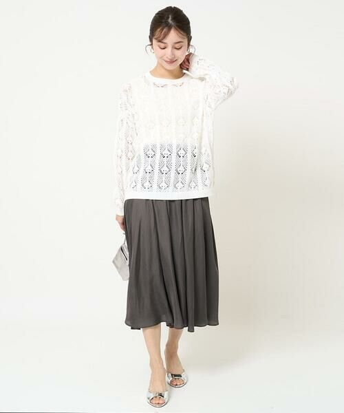 Maison de CINQ / メゾン ドゥ サンク ニット・セーター | 【小さいサイズ】かぎ針風透かし編みニット/洗える | 詳細19