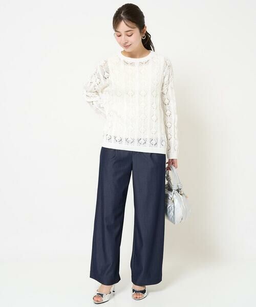 Maison de CINQ / メゾン ドゥ サンク ニット・セーター | 【小さいサイズ】かぎ針風透かし編みニット/洗える | 詳細23