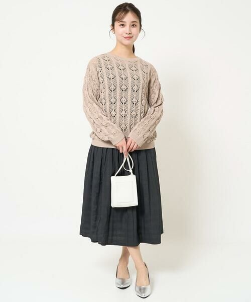 Maison de CINQ / メゾン ドゥ サンク ニット・セーター | 【小さいサイズ】かぎ針風透かし編みニット/洗える | 詳細25