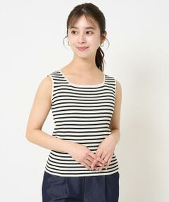 Maison de CINQ / メゾン ドゥ サンク タンクトップ | 【小さいサイズ】スクエアネックリブニットタンクトップ/UVカット/洗える