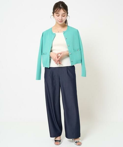 Maison de CINQ / メゾン ドゥ サンク タンクトップ | 【小さいサイズ】スクエアネックリブニットタンクトップ/UVカット/洗える | 詳細30