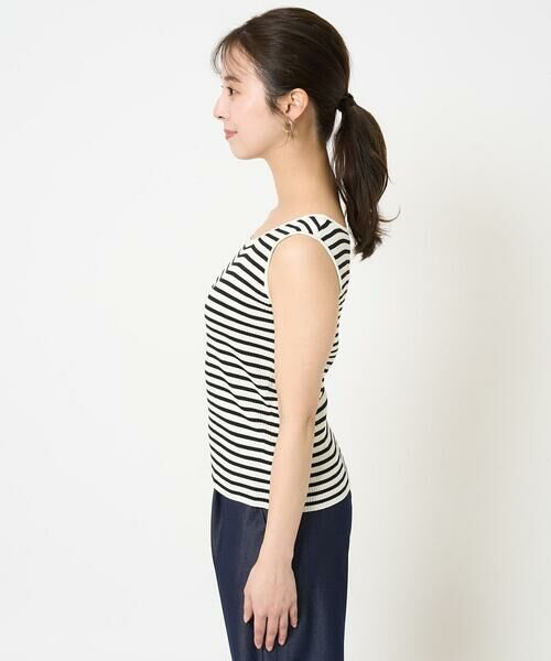 Maison de CINQ / メゾン ドゥ サンク タンクトップ | 【小さいサイズ】スクエアネックリブニットタンクトップ/UVカット/洗える | 詳細6