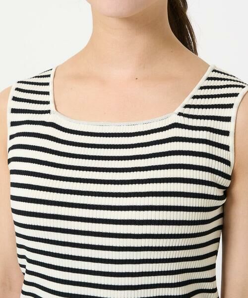 Maison de CINQ / メゾン ドゥ サンク タンクトップ | 【小さいサイズ】スクエアネックリブニットタンクトップ/UVカット/洗える | 詳細8