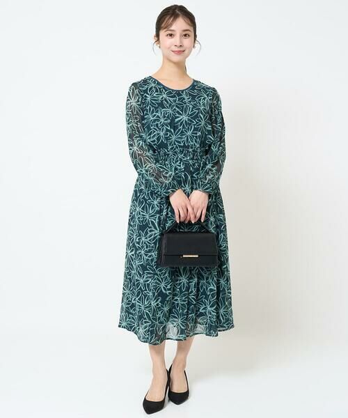 Maison de CINQ / メゾン ドゥ サンク ロング・マキシ丈スカート | 【小さいサイズ】ラインフラワーシフォンスカート/丈の長さが選べる/洗える | 詳細20